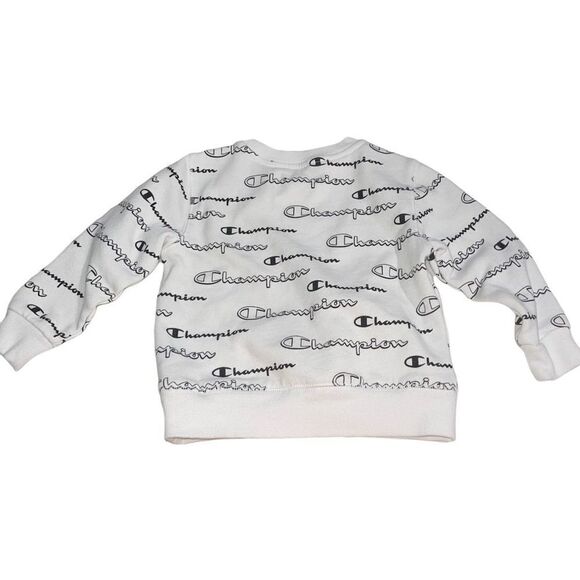 Champion White & Black Logo Sweatshirt - Size 3T - Picture 2 of 5